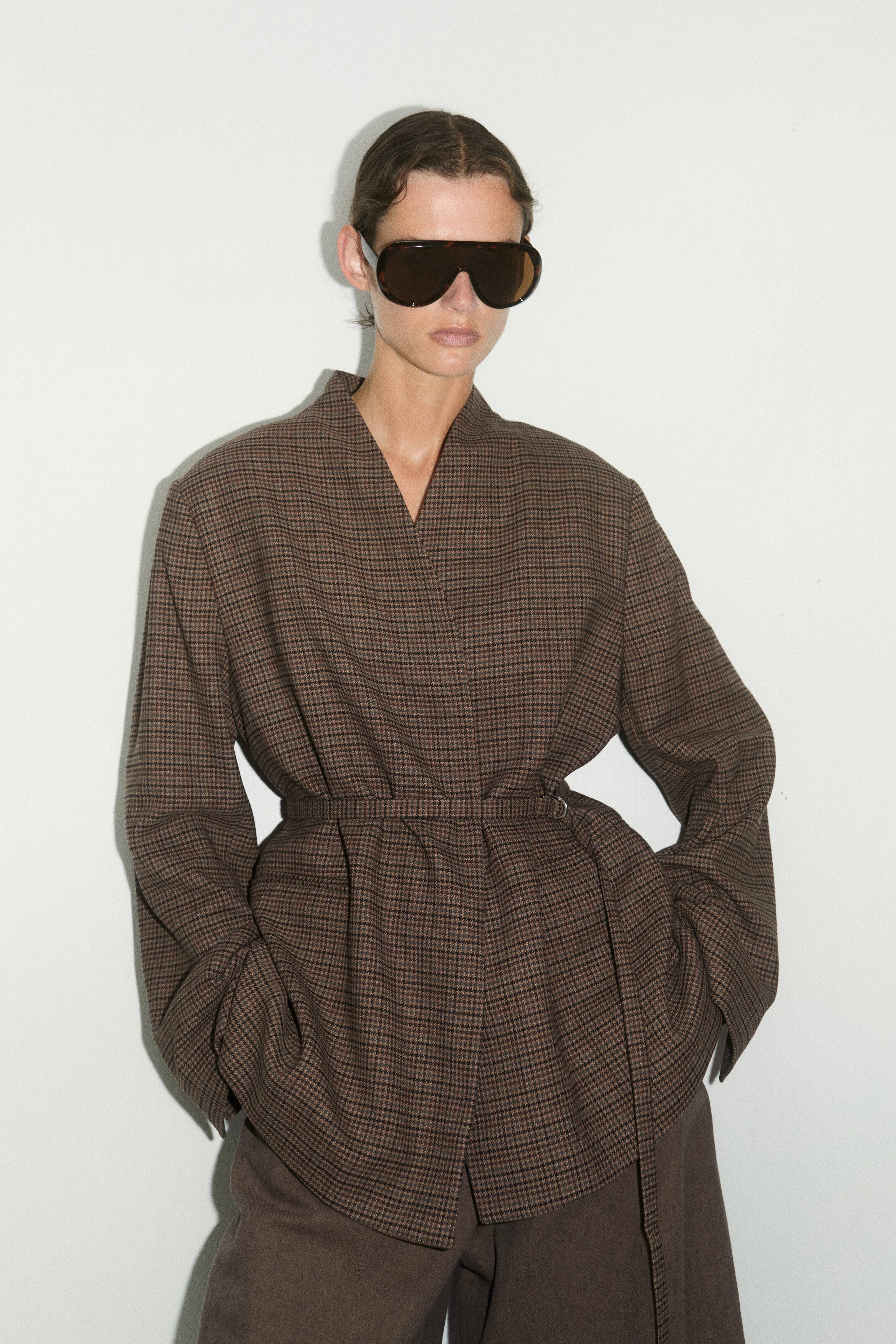 selected Dark beige/checked
