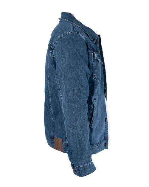 Shop Jack Of Spades Denim Jacket In Indigo Blend