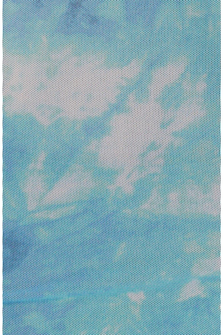 Gender Inclusive Tie Dye Long Sleeve Tulle Twist Minidress (Nordstrom Exclusive), Alternate, color, WHITE/ LIGHT BLUE