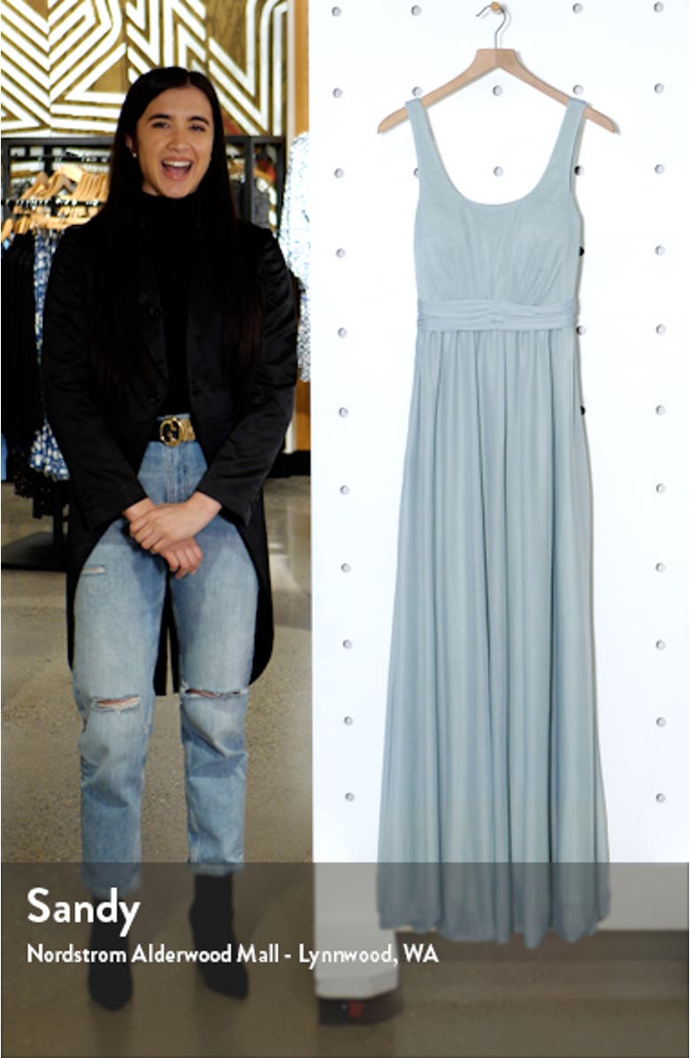 Jan Scoop Neck Column Gown, sales video thumbnail