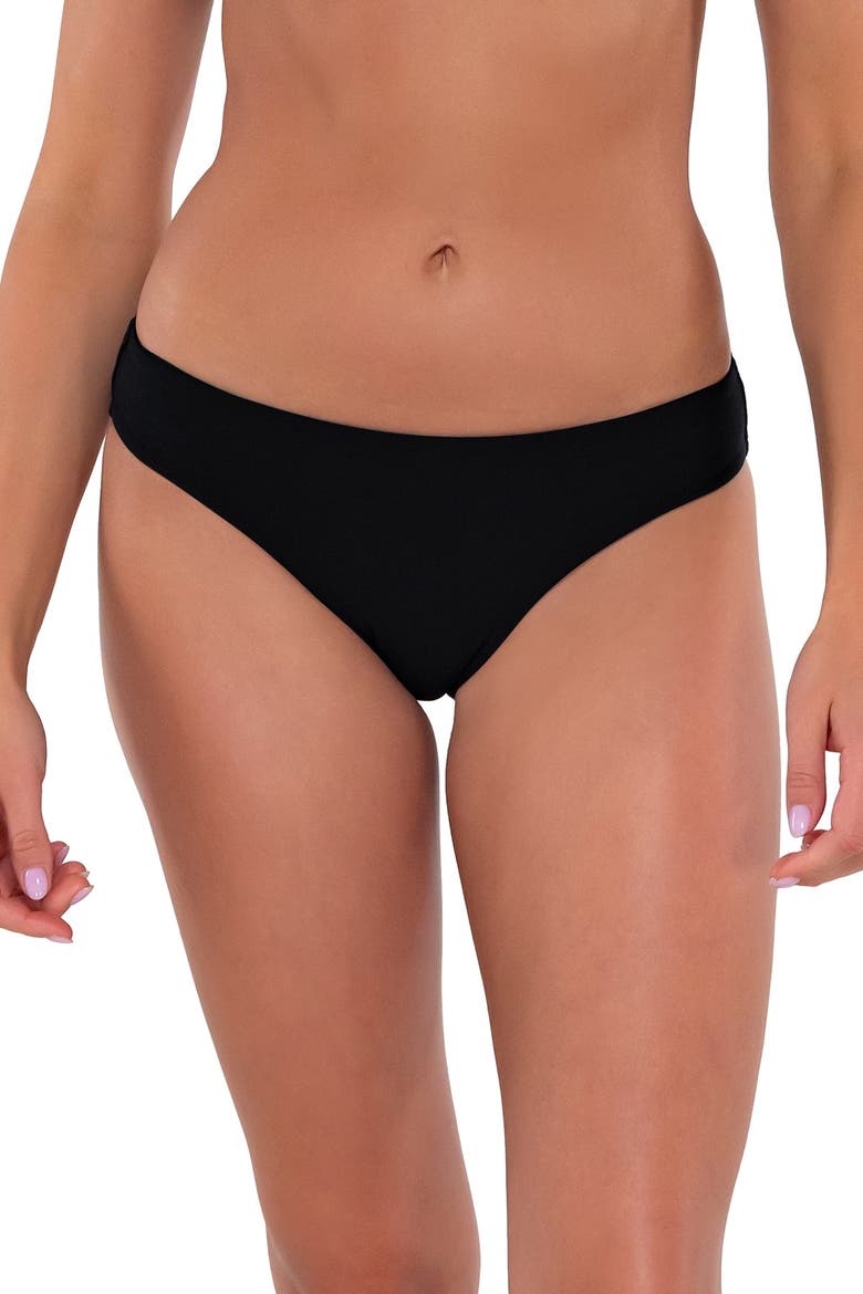 Collins Hipster Bikini Swim Bottoms, Alternate, color, Black