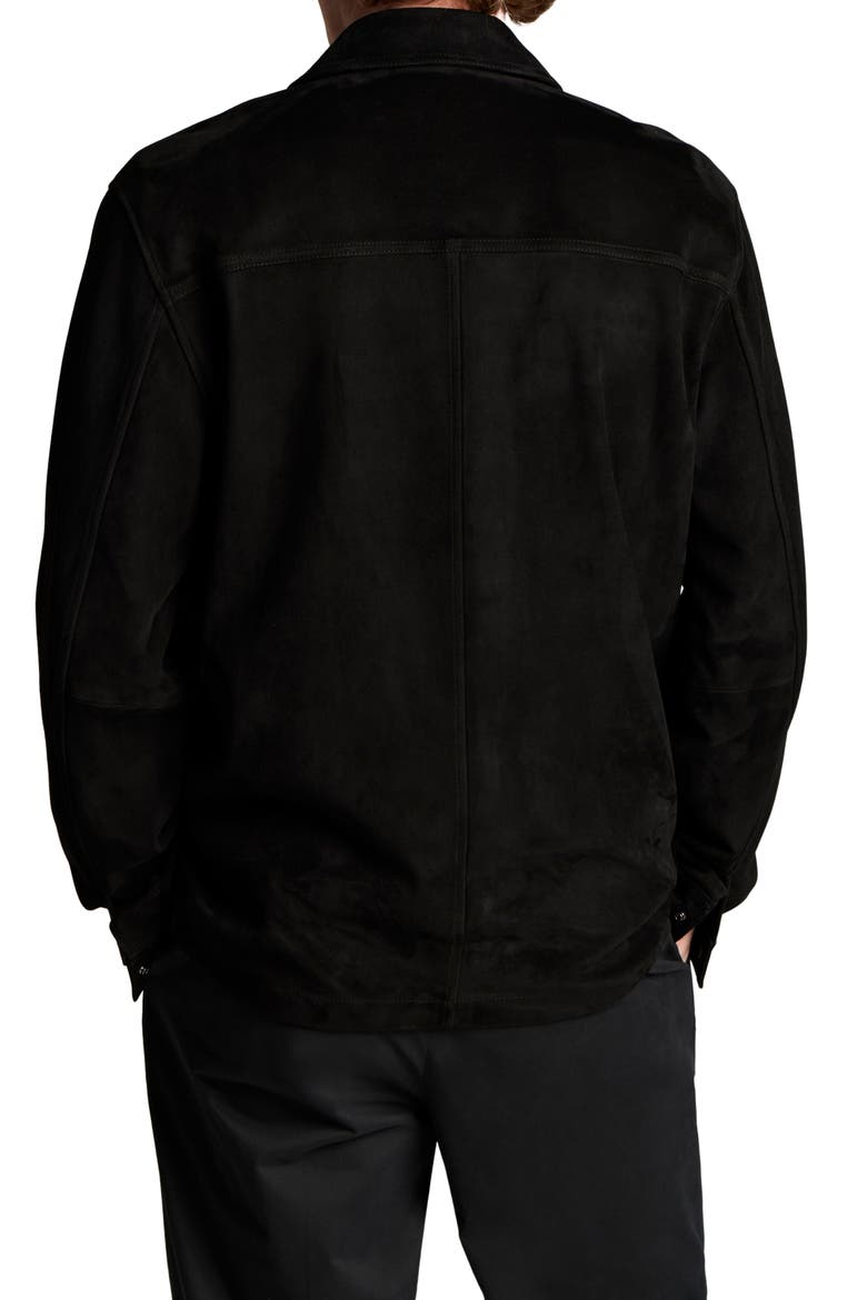 Suede Shirt Jacket, Alternate, color, BLACK