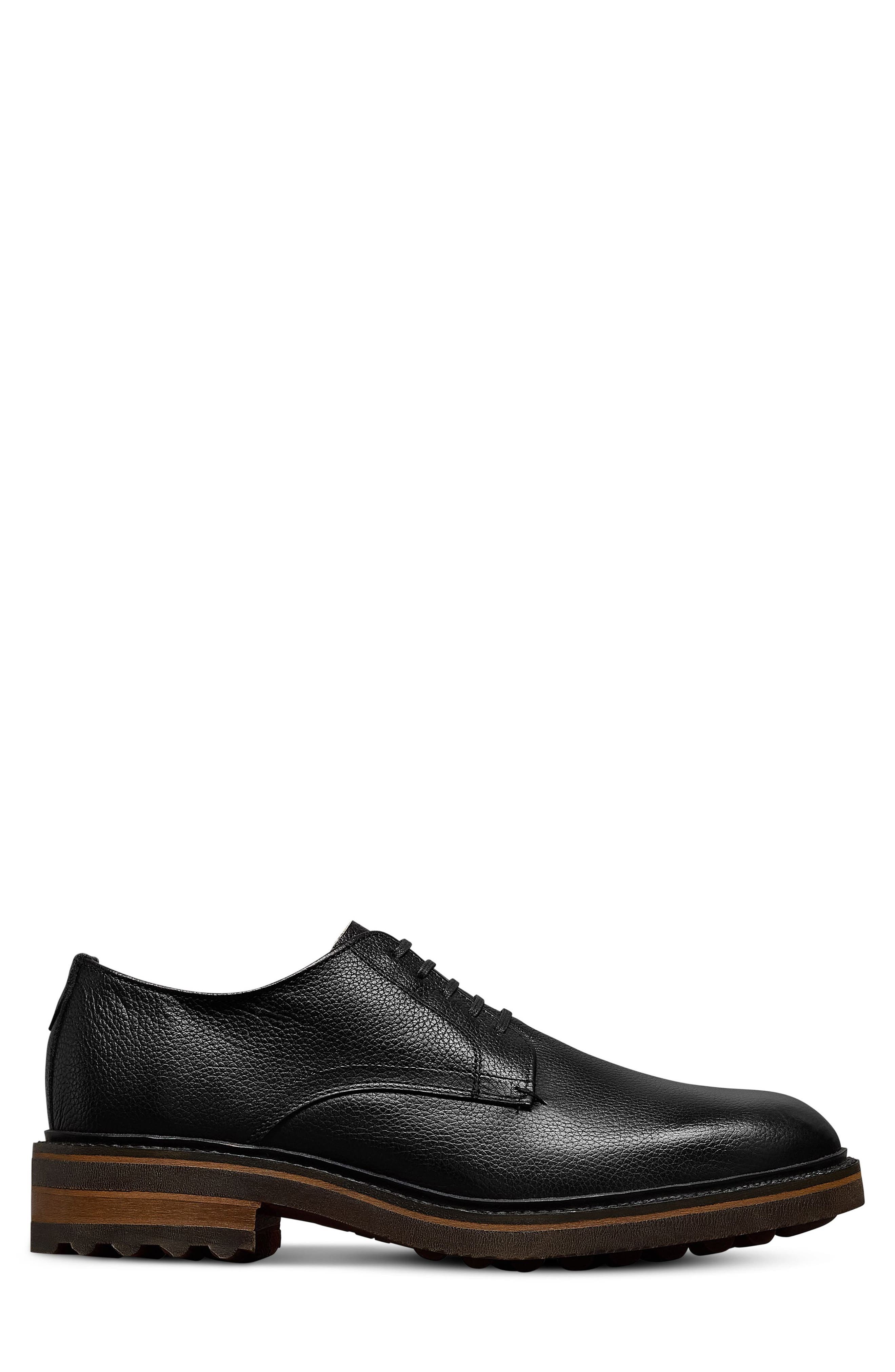 Allen Edmonds Noah Lugged Plain Toe Derby, Alternate, color, Black