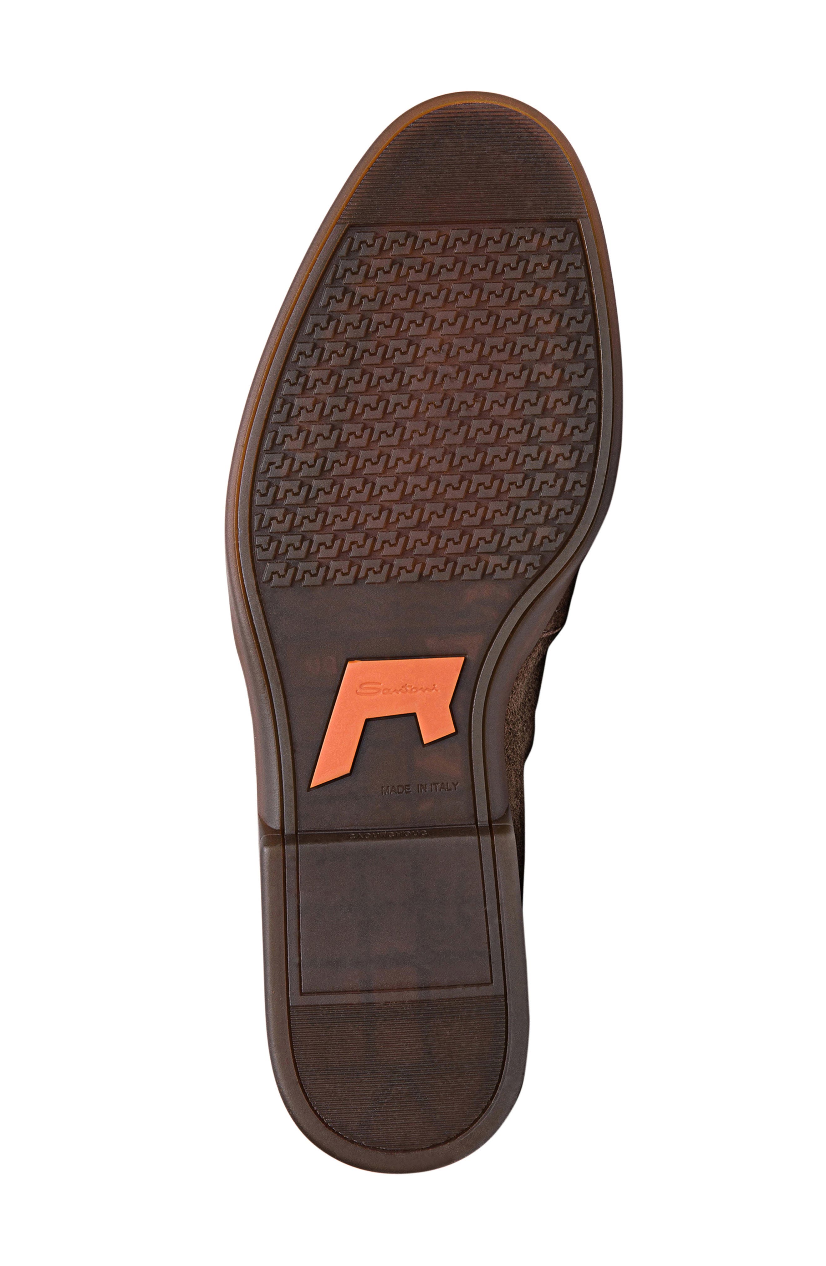 Santoni Suede Apron Toe Loafer, Alternate, color, 