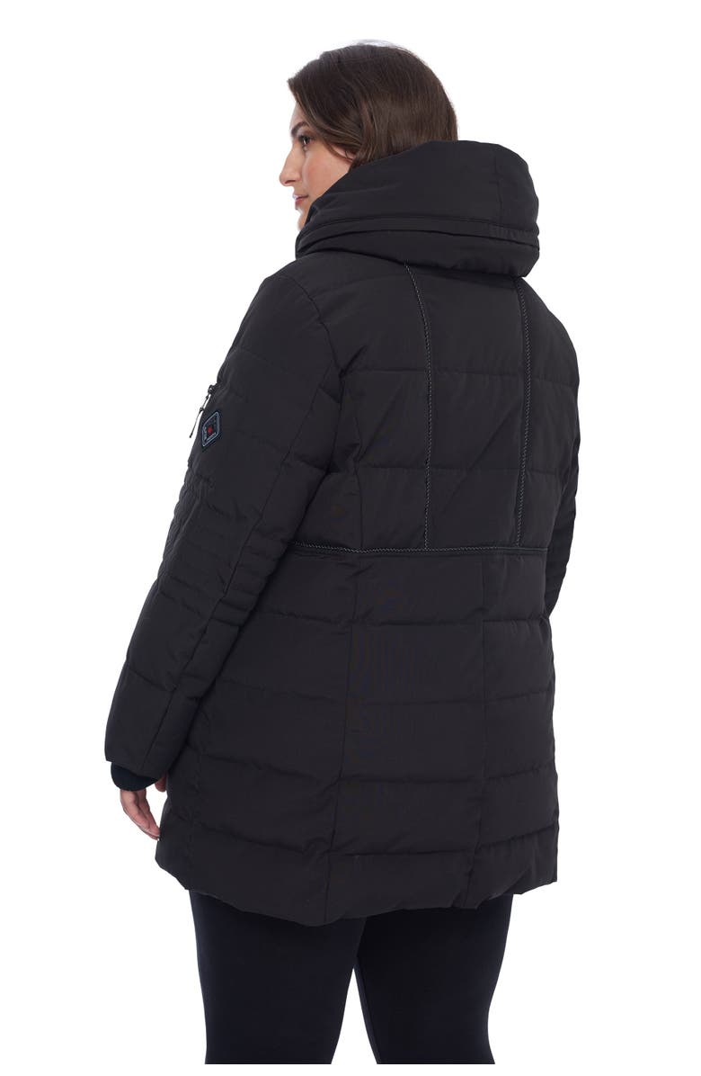 Alpine North KOOTNEY PLUS SIZE - Vegan Down Mid-Length Parka Coat, Alternate, color, Black