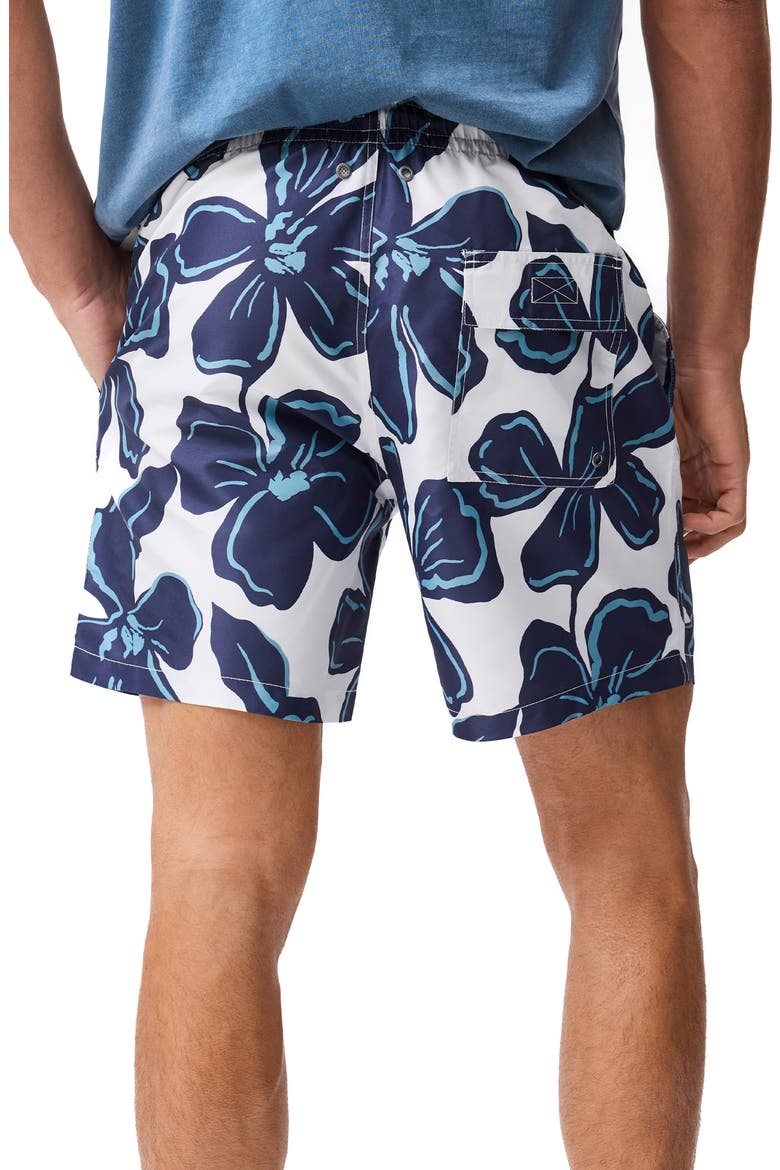 Broadford Floral Swim Trunks, Alternate, color, MARINE