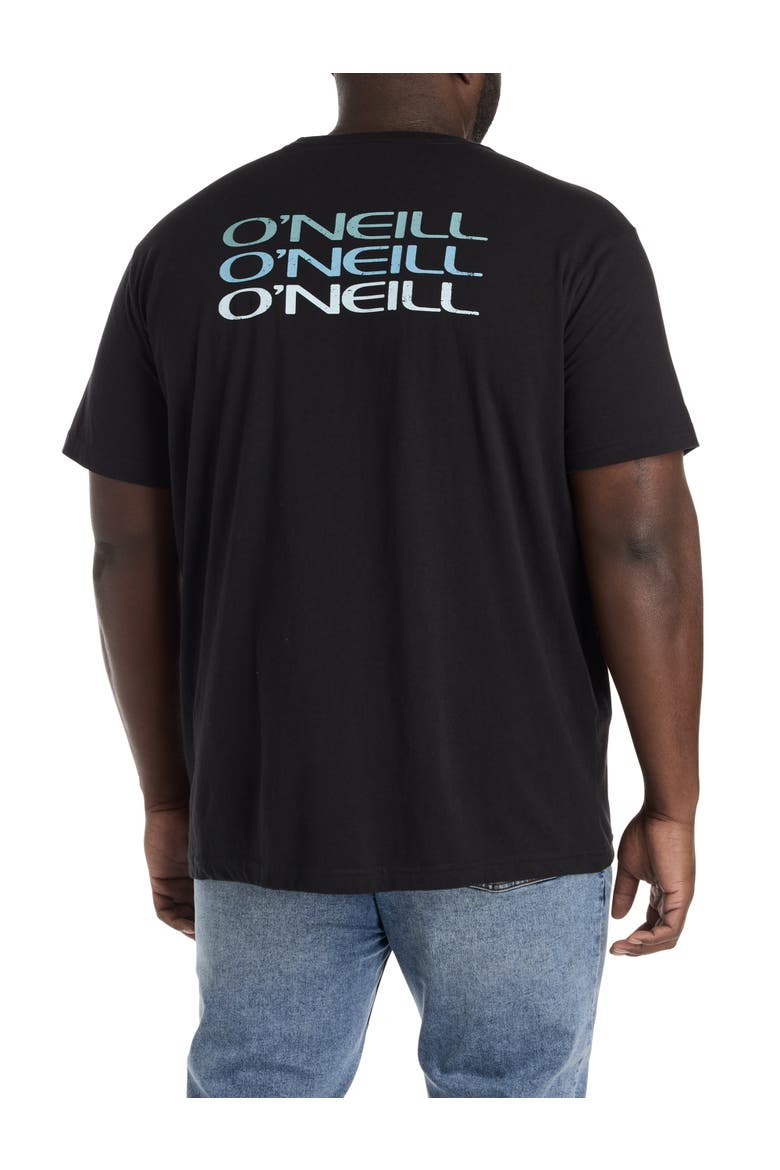 Big & Tall Triple-Stack Graphic Tee, Main, color, BLACK