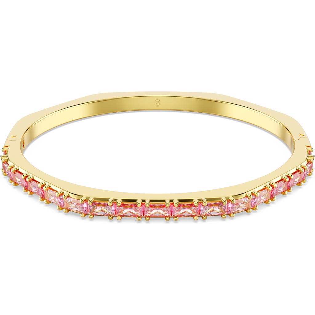 Swarovski Matrix Bangle In Gold/pink
