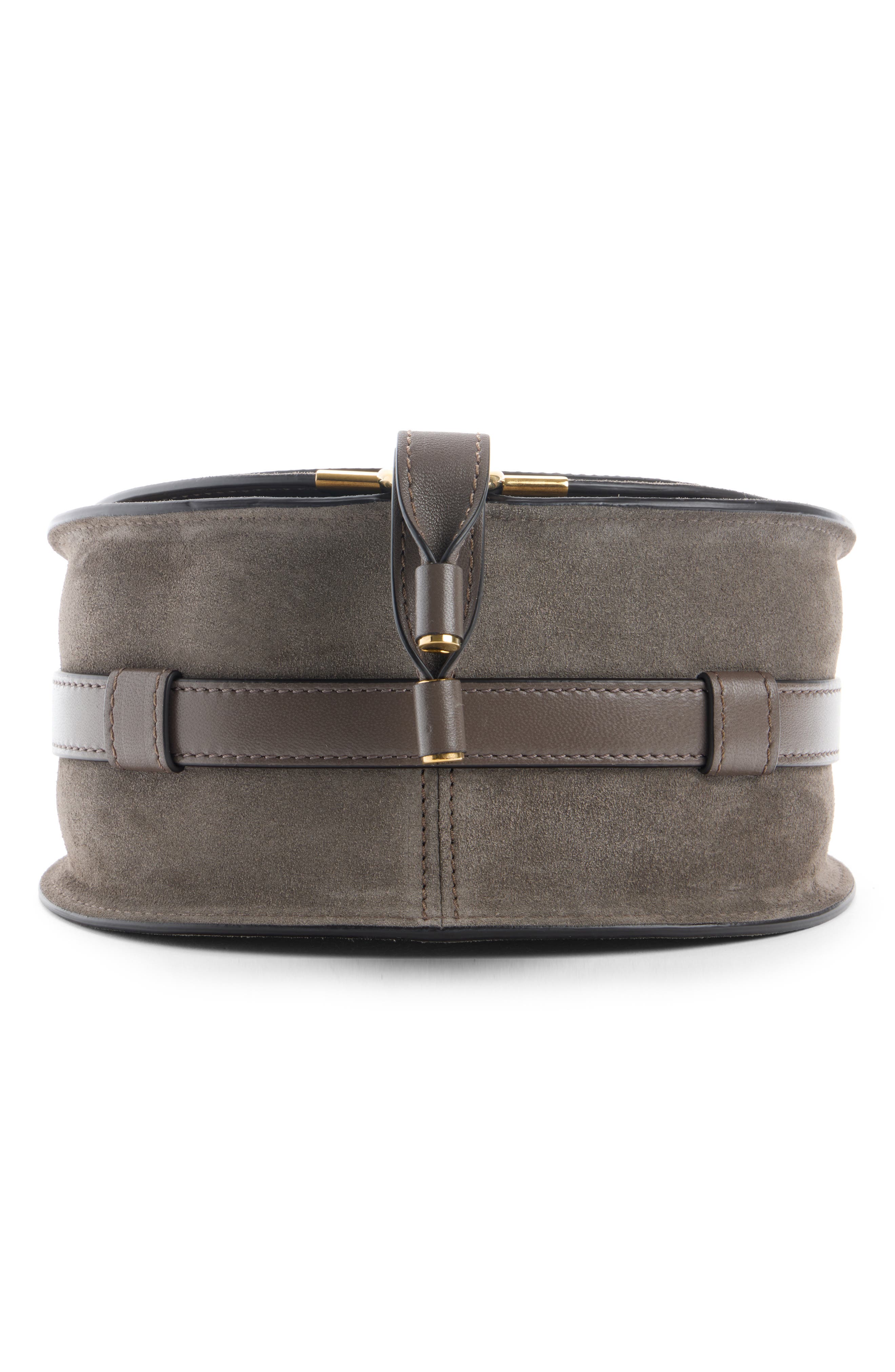 Marcie Suede Crossbody Bag, Alternate, color, NICKEL GREY