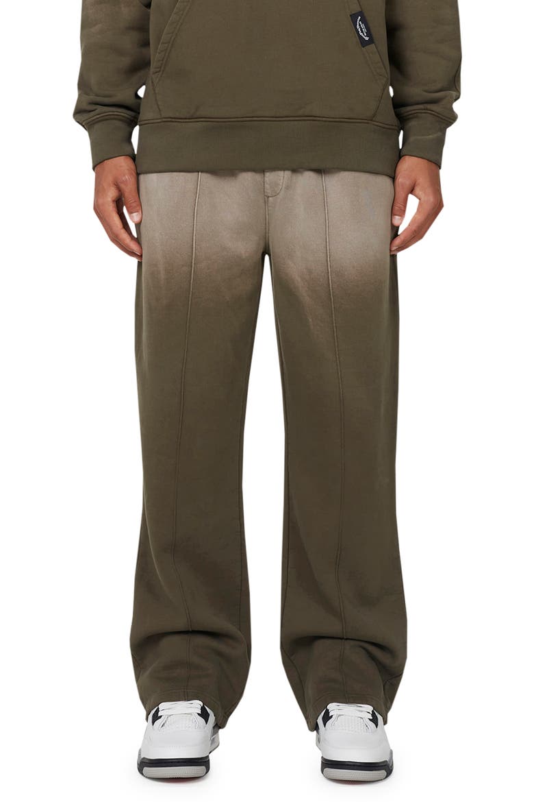 Gradient Spray Baggy  Jogger, Main, color, Brown