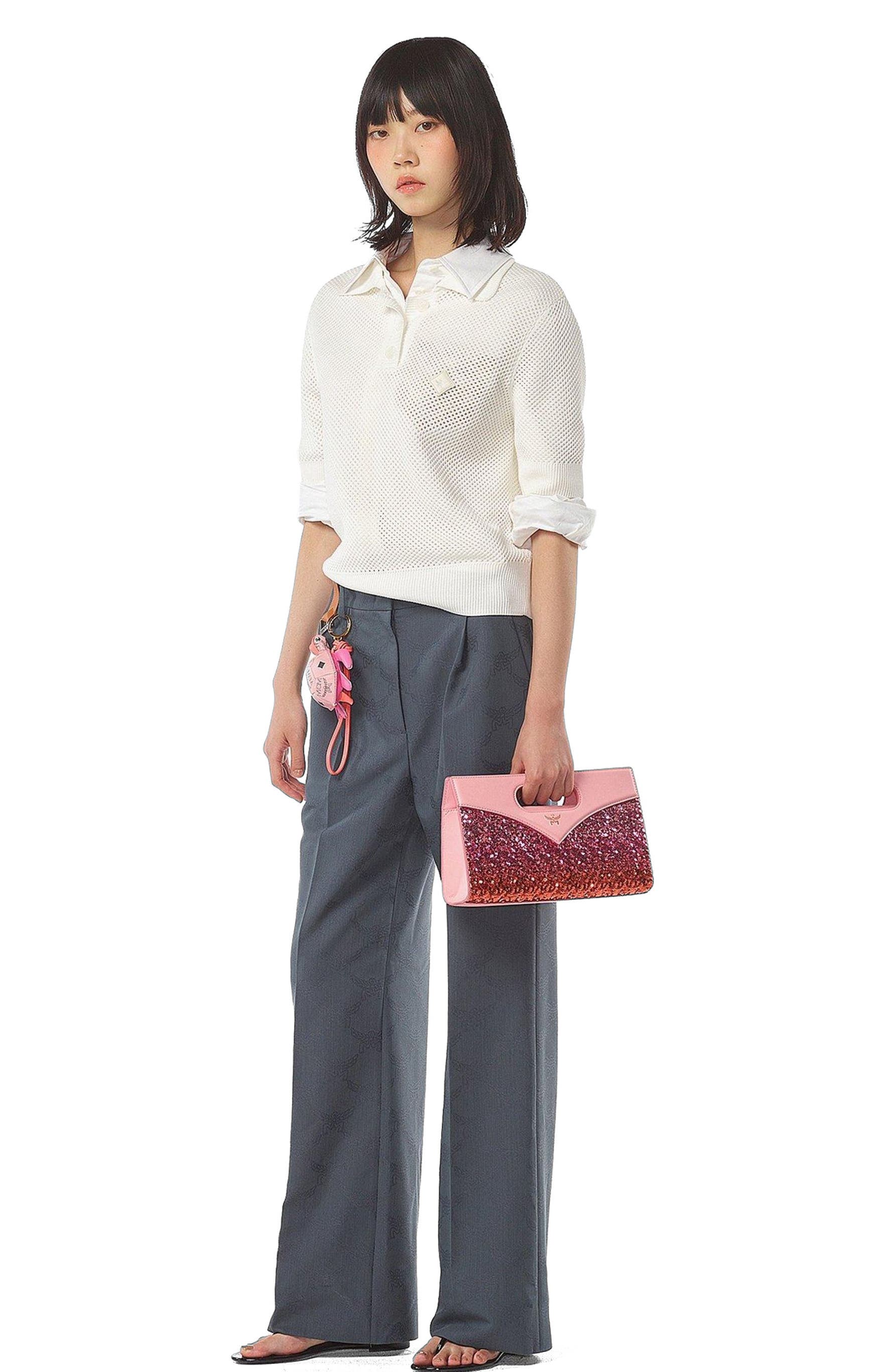 MCM Diamond Bag in Sequin Lamb Leather, Main, color, 