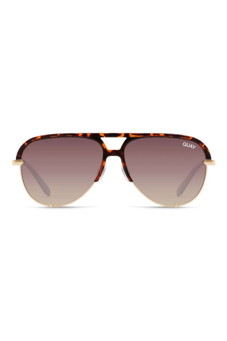 High Key Mini Remixed 60mm Polarized Aviator Sunglasses, Main, color, TORTOISE / BROWN