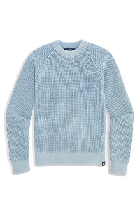 Kids' Raglan Sleeve Cotton Waffle Sweater (Toddler, Little Kid & Big Kid)