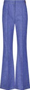 Callas Milano Lola DENIM Stretch Crepe Cropped Flare Trouser