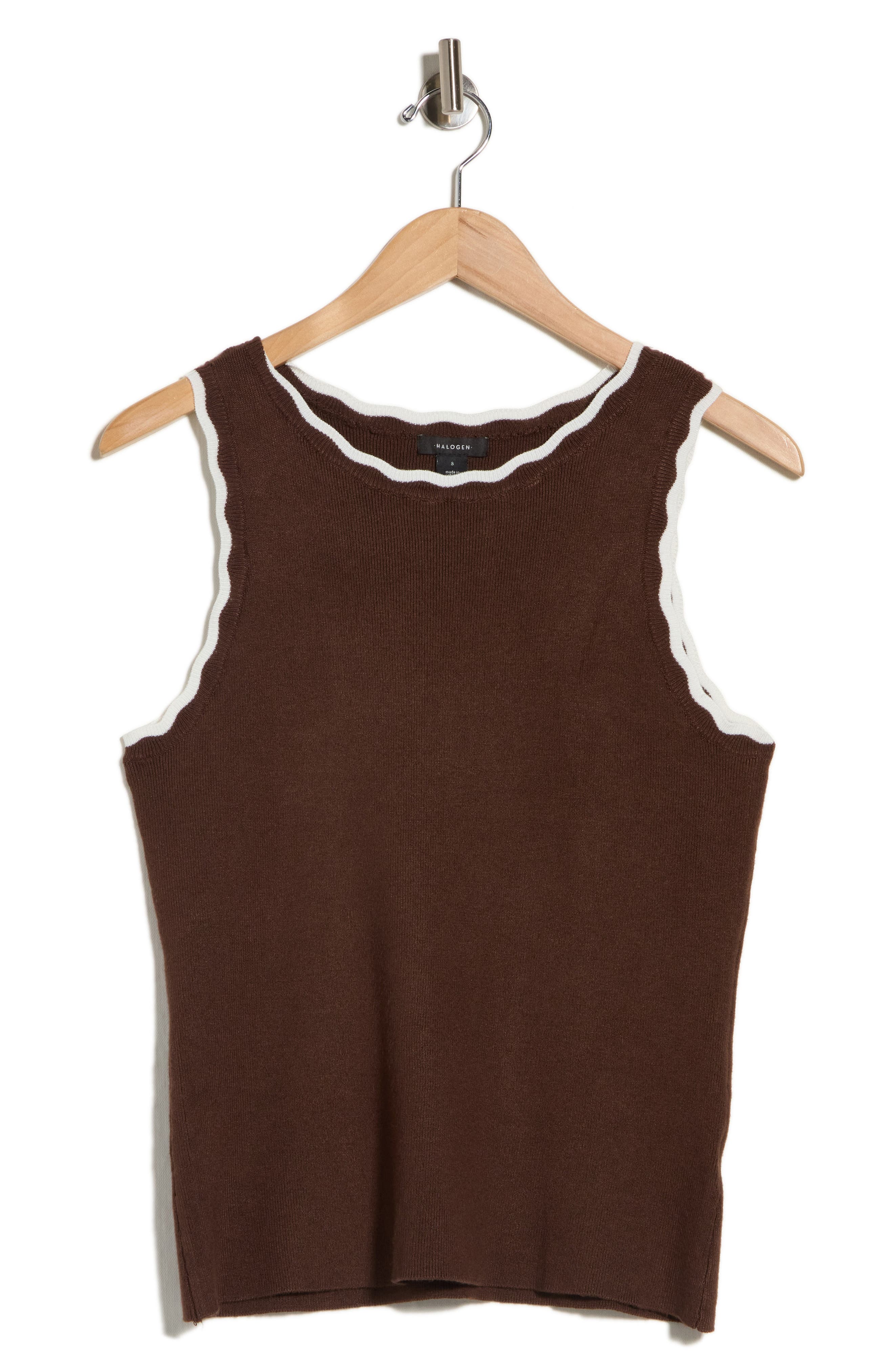 Scallop Tip Sweater Tank