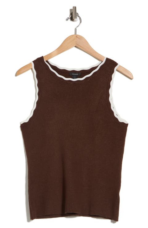 Scallop Tip Sweater Tank