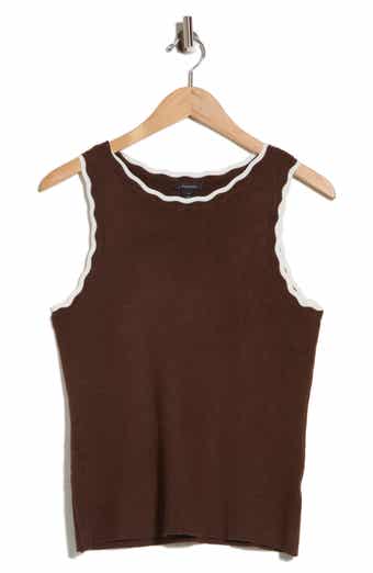 Scallop Tip Sweater Tank