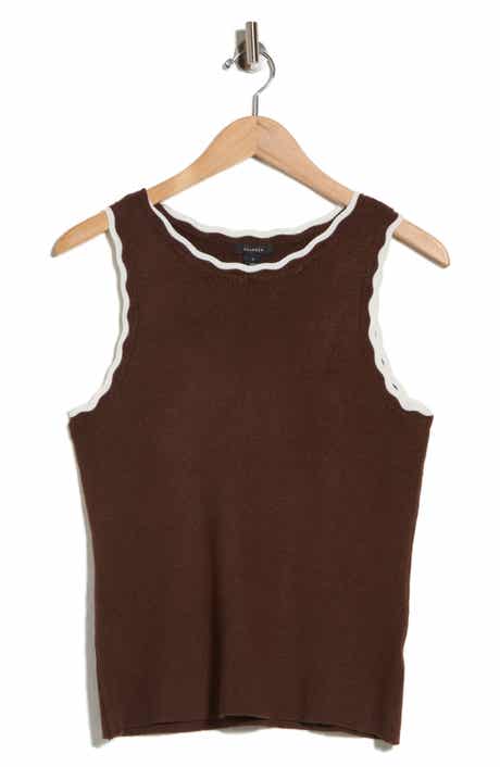 Scallop Tip Sweater Tank