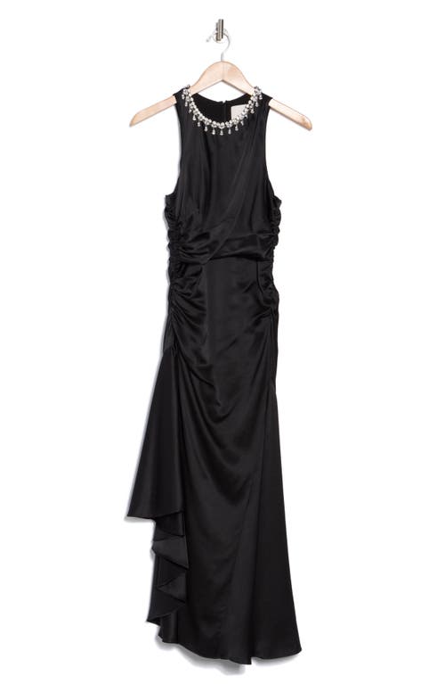 Cinq À Sept Georgie Pearl-trim Draped Midi Dress