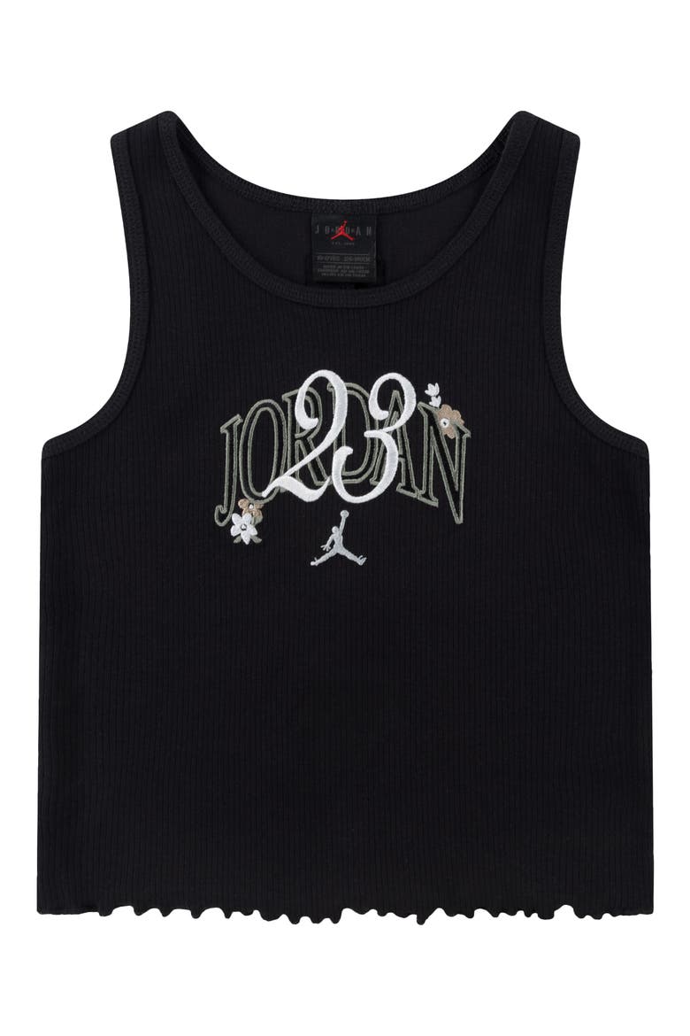 Kids' Graphic Flower of Friendship Racerback Tank, Main, color, BLACK