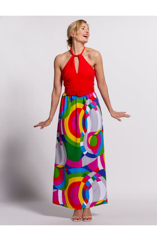 Tori Richard Prism Sonia Dress In Tangerine