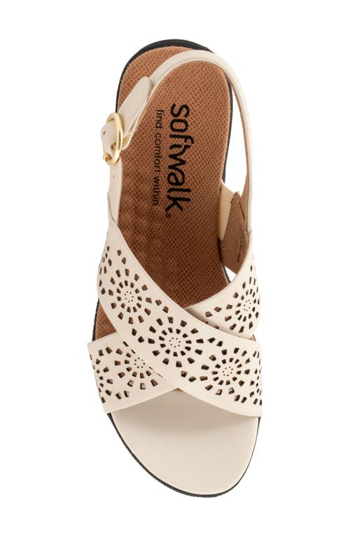 Softwalk ® Tillman Perforated Slingback Sandal In Bone
