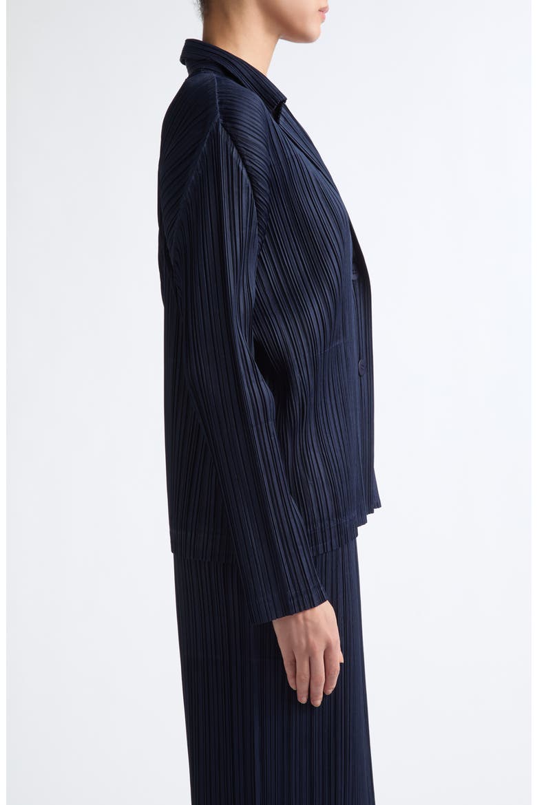 Pleated Blazer, Alternate, color, NAVY