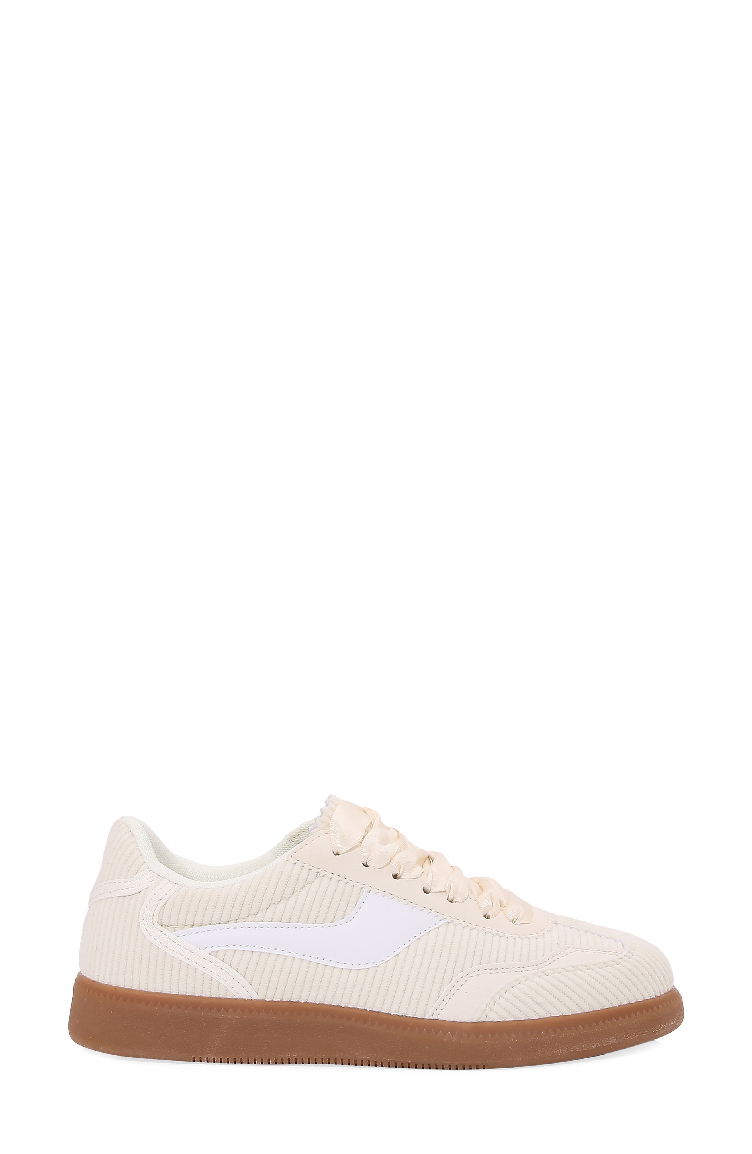 Corduroy Lace Up Sneaker, Alternate, color, BEIGE