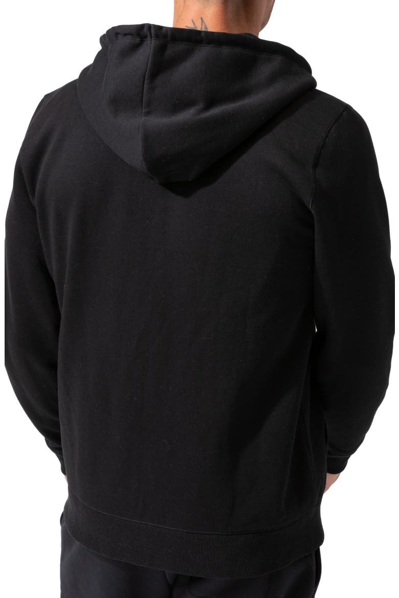 Organic Cotton Blend Zip Hoodie, Alternate, color, BLACK