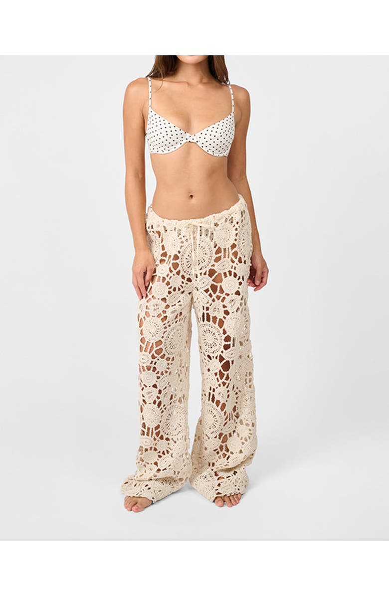 WeWoreWhat Pull On Crochet Pant, Alternate, color, Ivory