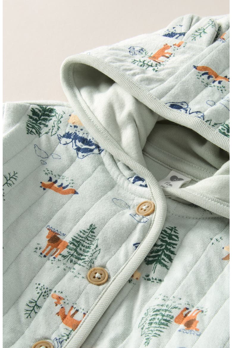 Kids' Quilted Jacket, Alternate, color, GREEN HUSH FOREST CRITTERS