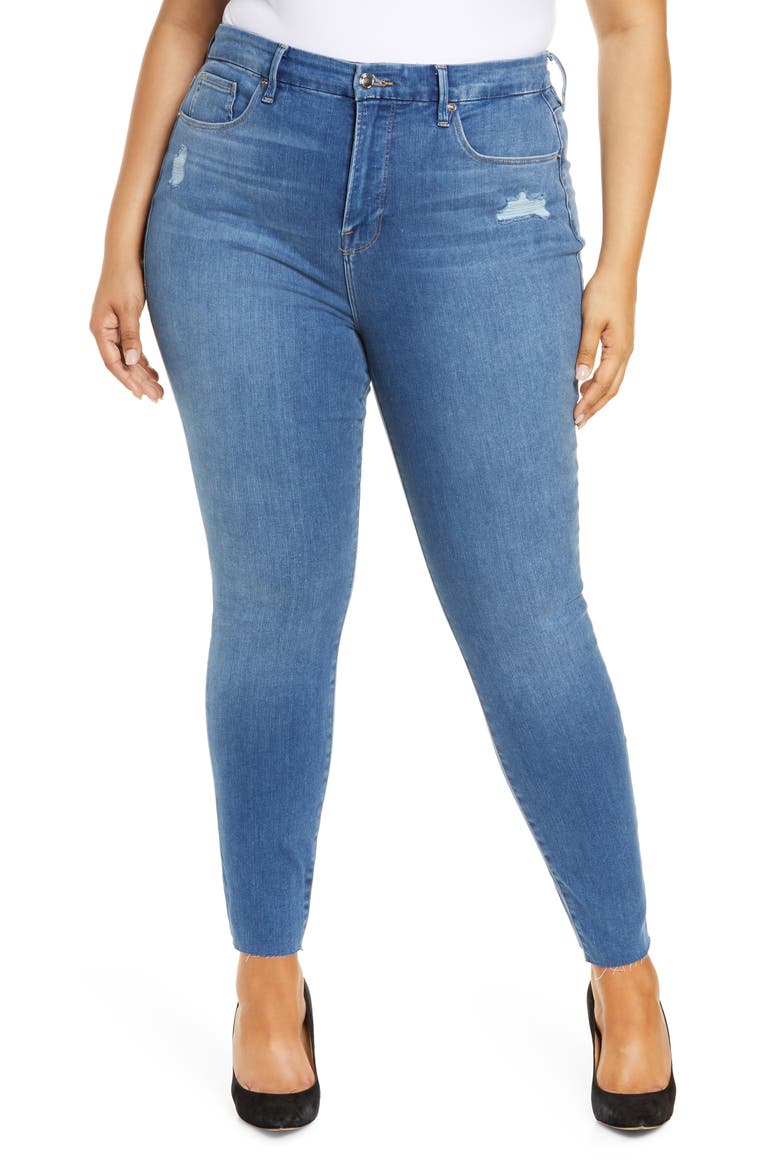 Good Legs Zebra Pocket High Waist Skinny Fit Jeans, Alternate, color, BLUE431