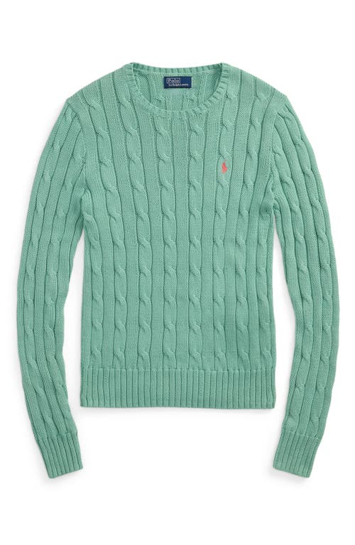 Polo Ralph Lauren Julianna Cotton Cable Sweater In Celadon