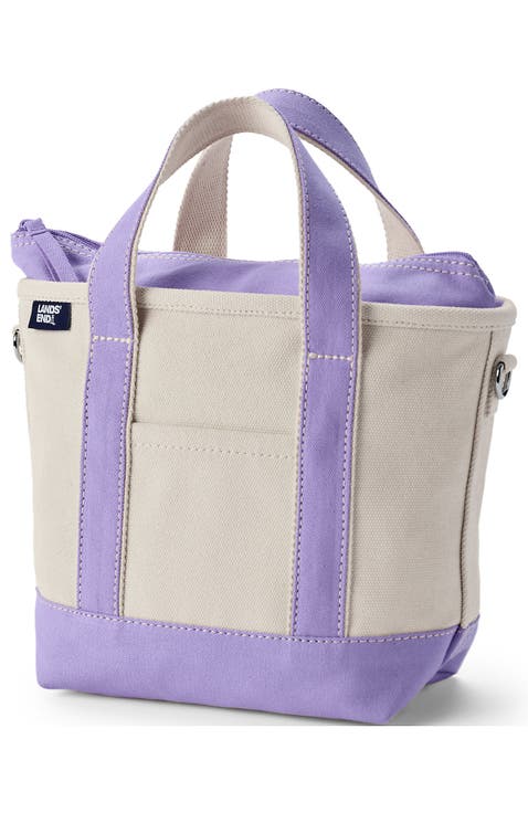 Zip Top Canvas Tote Bag