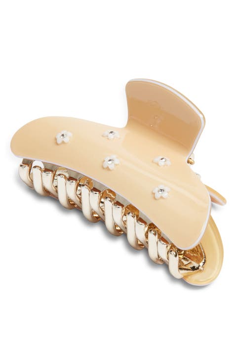 Flower Detail Claw Clip