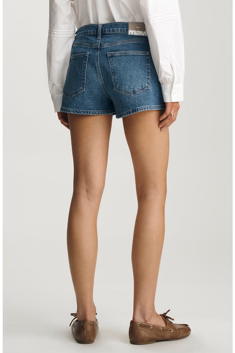 Garcia Mid Rise Denim Mini Shorts, Alternate, color, MID BRUSHED CLASSIC