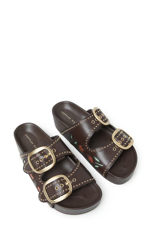 Loeffler Randall Eve Studded Platform Sandal In Brown