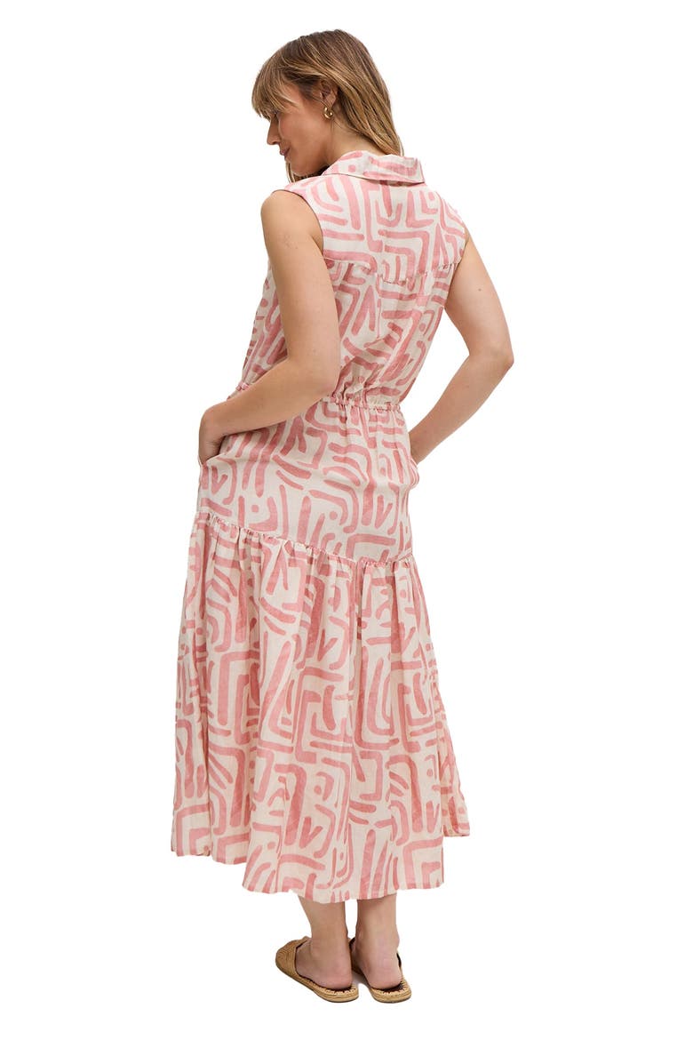 Holly Tiered Warhol Print Maxi Dress, Alternate, color, Pink