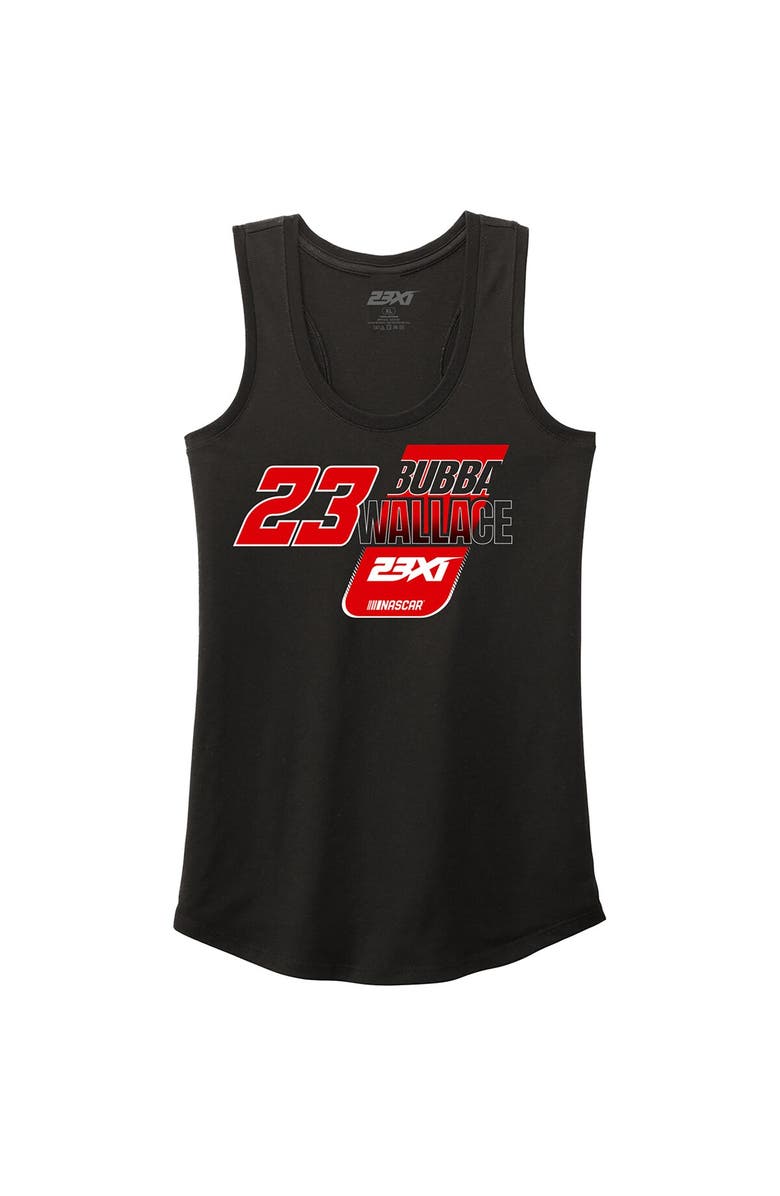 23XI Racing Women's 23XI Racing Black Bubba Wallace Racer Back Tri-Blend Tank Top, Alternate, color, Black