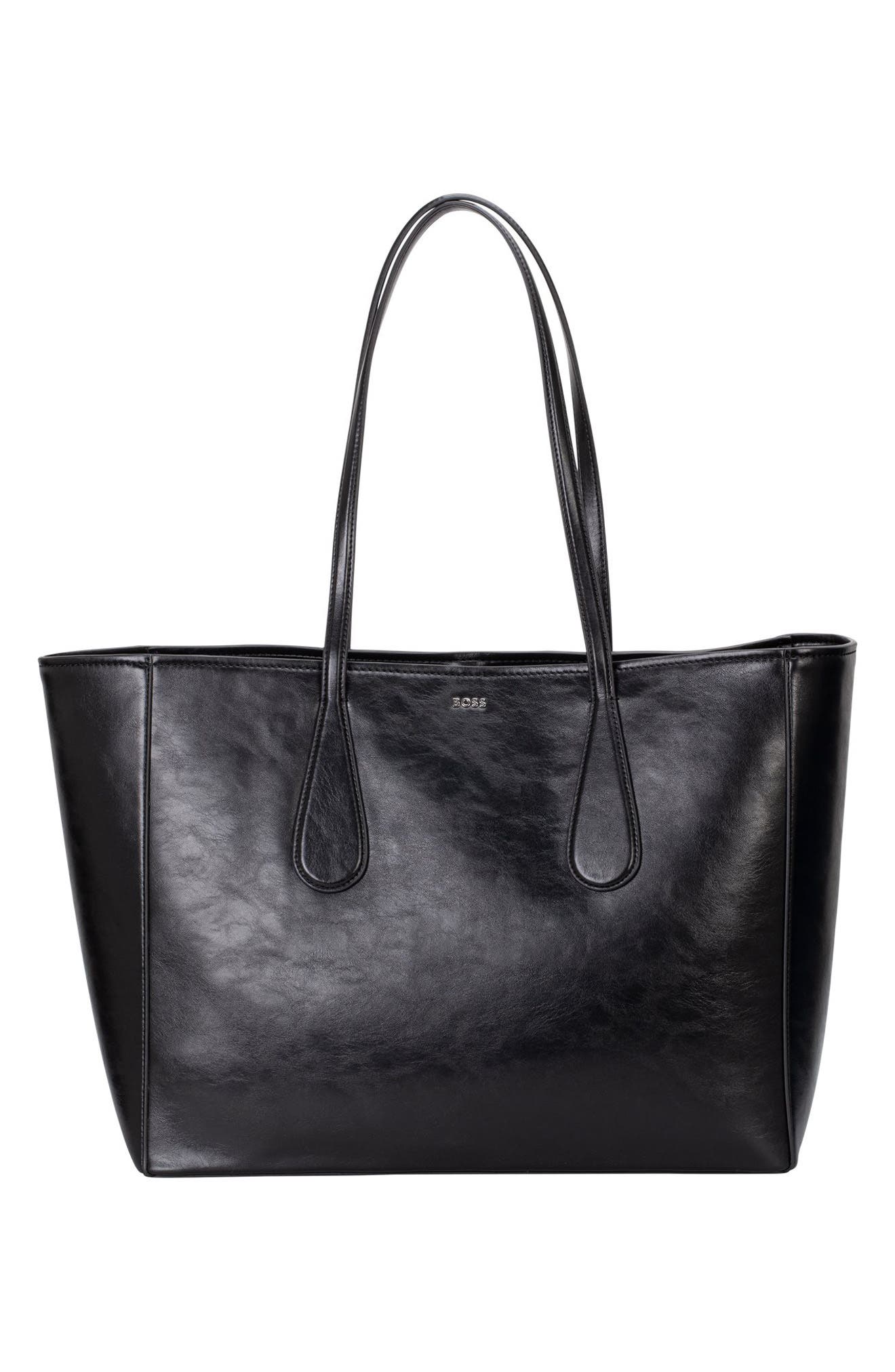 BOSS Liriel Faux Leather Shopper Bag, Alternate, color, 
