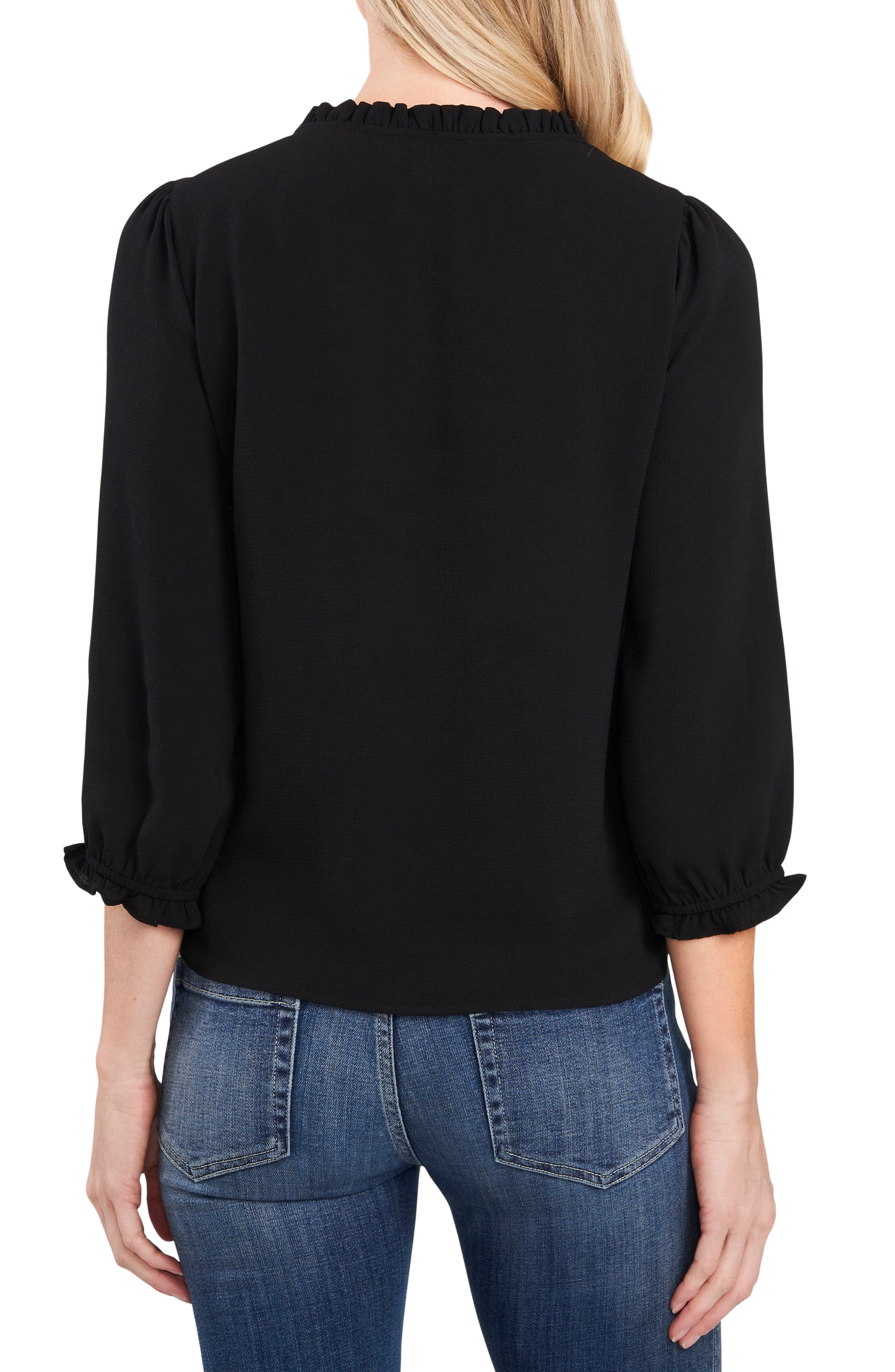 Ruffle V-Neck Blouse - image 2