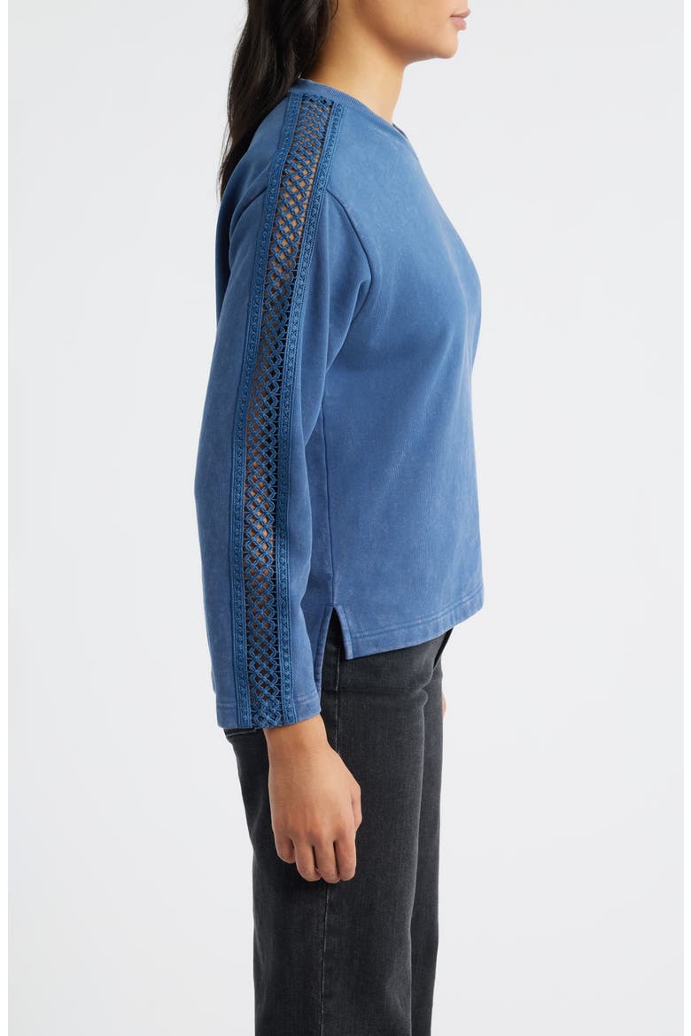 Detailed Sleeve Sweatshirt, Alternate, color, CADET BLUE