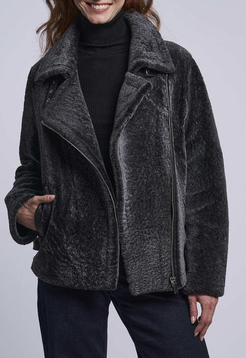 Blue Duck Genuine Shearling Jacket In Black