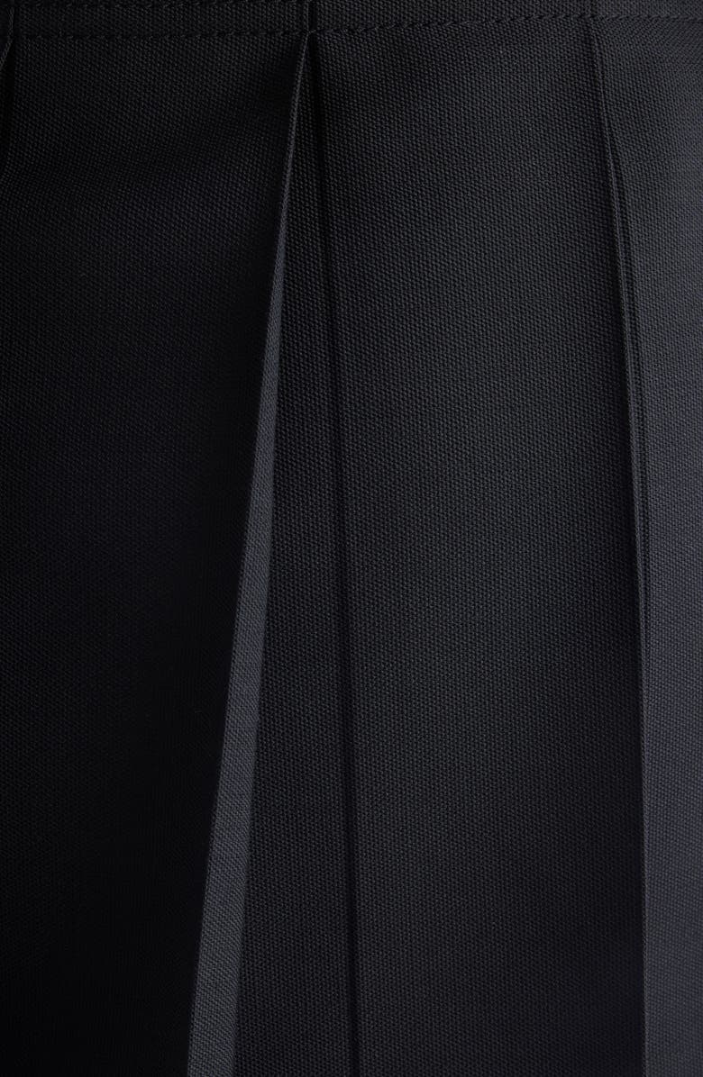 Acne Studios Lace Trim Pleated Miniskirt, Alternate, color, Black