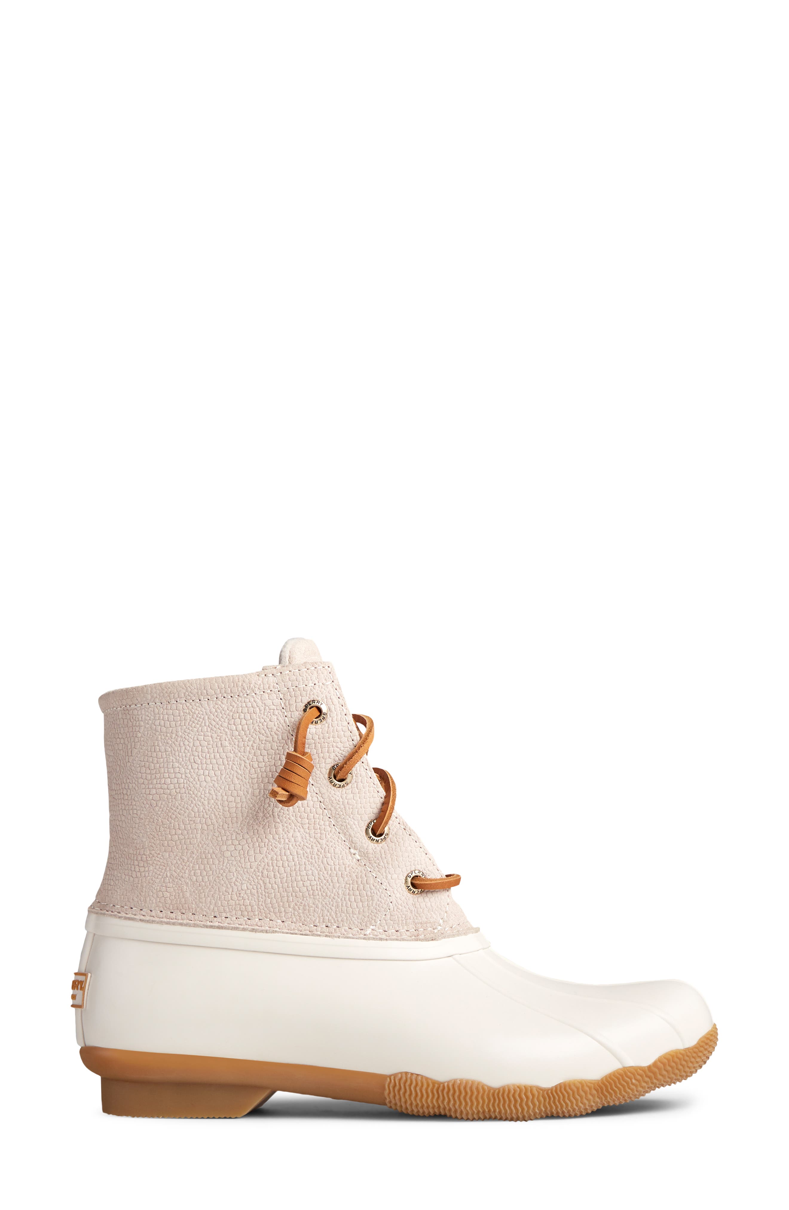 Sperry Saltwater Duck Boot, Alternate, color, IVORY SERPENT LEATHER