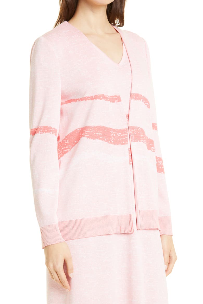 Landscape Pattern Cardigan, Alternate, color, PINK CLAY/ SUGAR CORAL/ WHITE