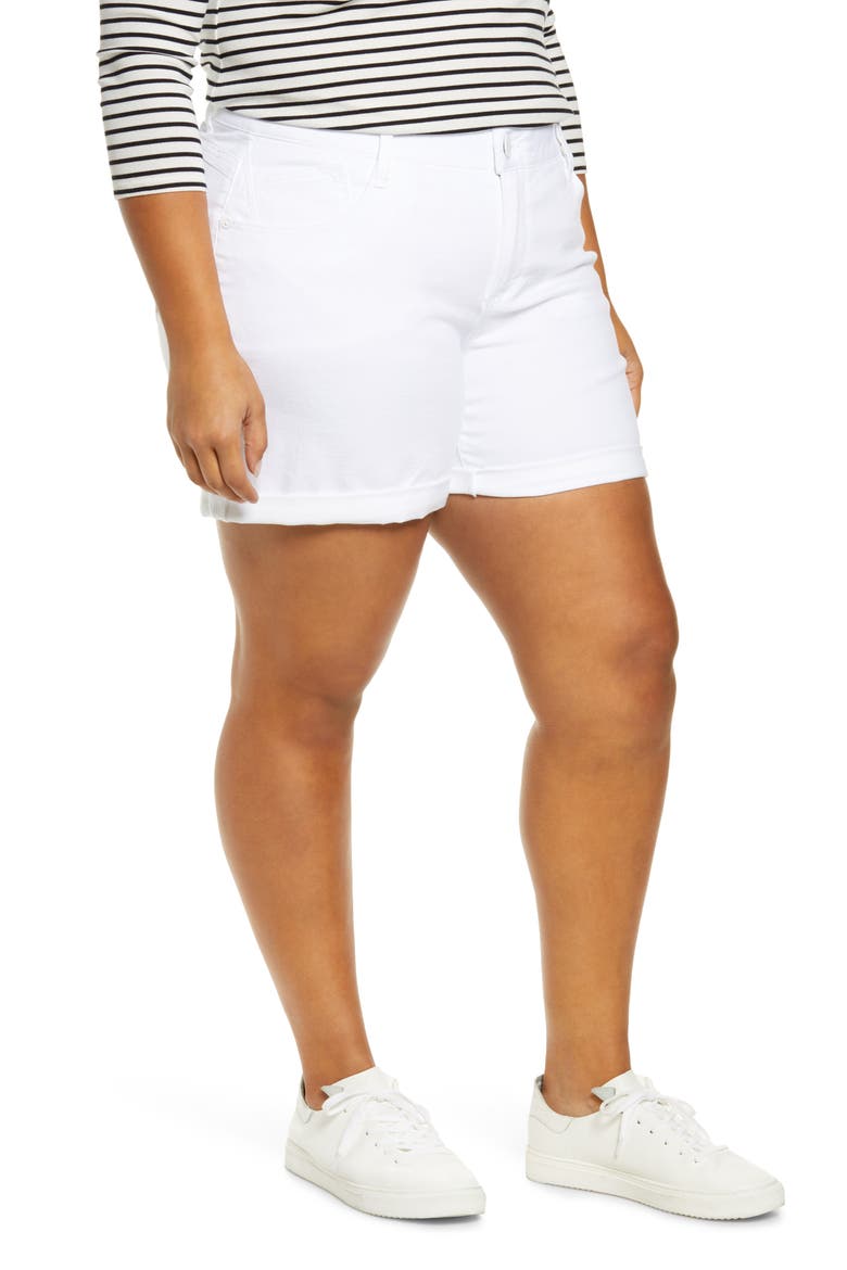 Denim Shorts, Alternate, color, OPW-OPTIC WHITE