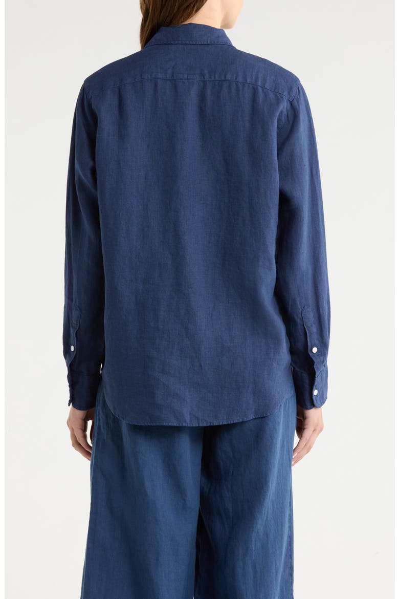 Eileen Relaxed Button-Up Shirt, Main, color, NAVY