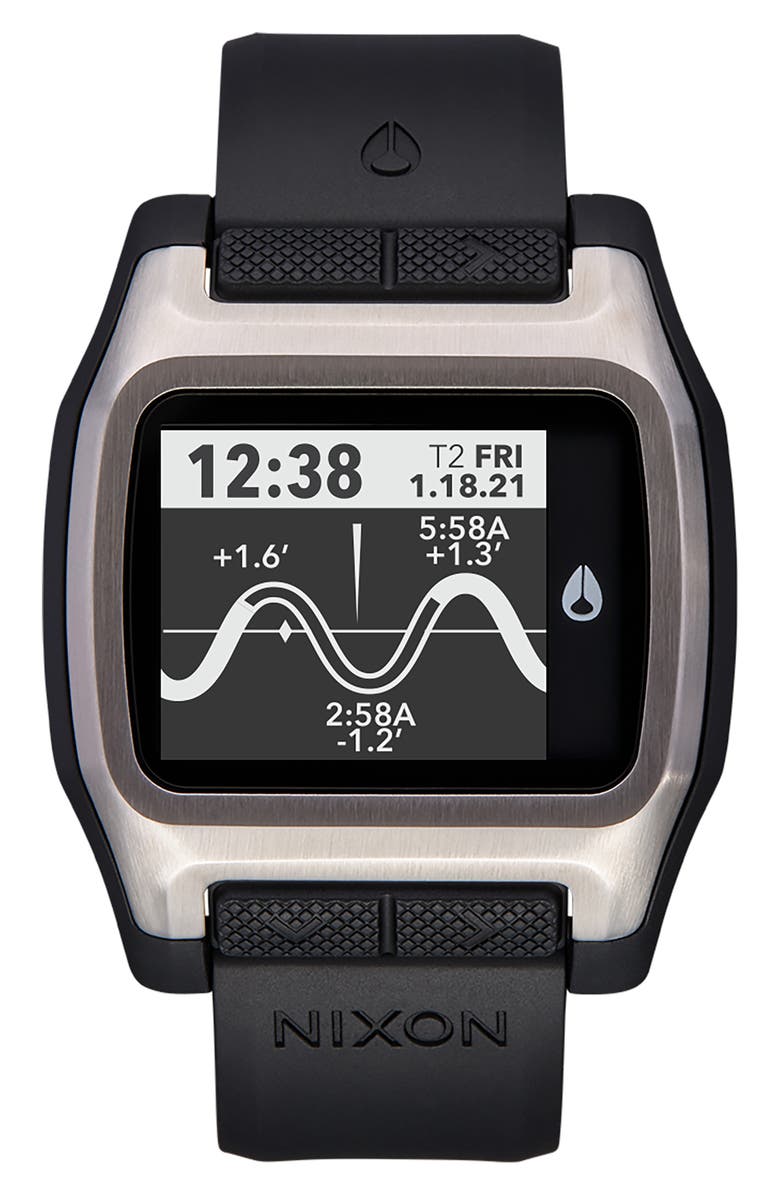 Nixon High Tide Digital Silicone Strap Watch, 44mm, Alternate, color,