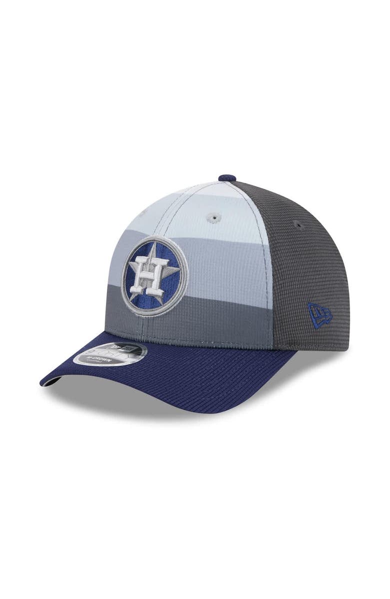New Era Men's New Era Gray/Navy Houston Astros 2025 Batting Practice 9FORTY M-Crown Adjustable Hat, Main, color, Gray